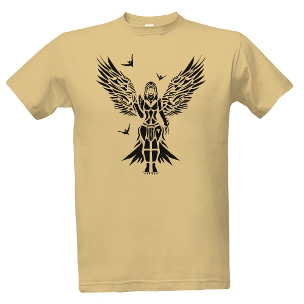 Tričko s potiskem Anděl smrti černý 