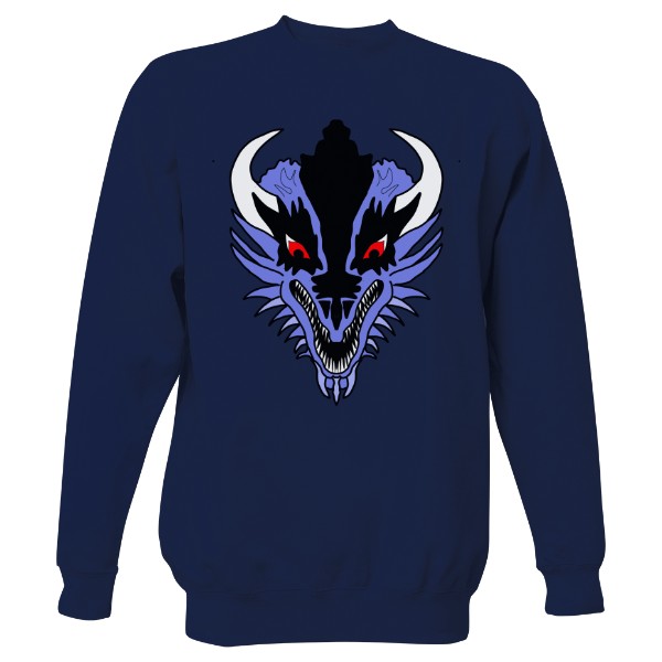 Sweatshirt without hood Unisex s potiskem Blue dragon md