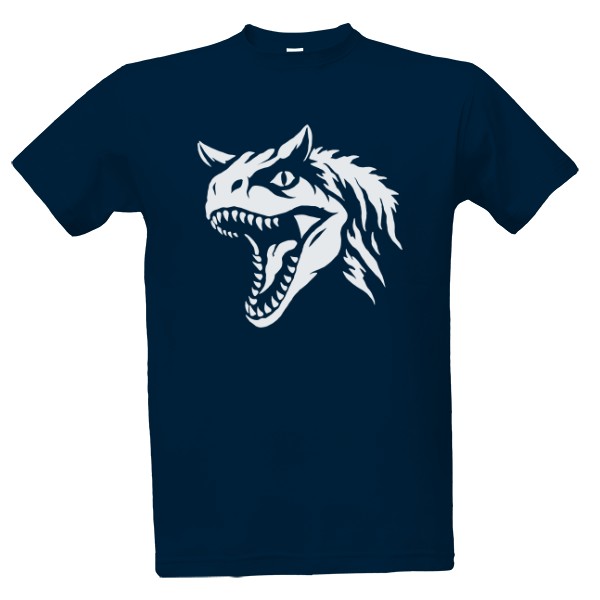 Tričko s potiskem Carnotaurus tribal bílá 