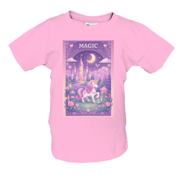 Tričko s potiskem Jednorožec zámek kouzla a magie