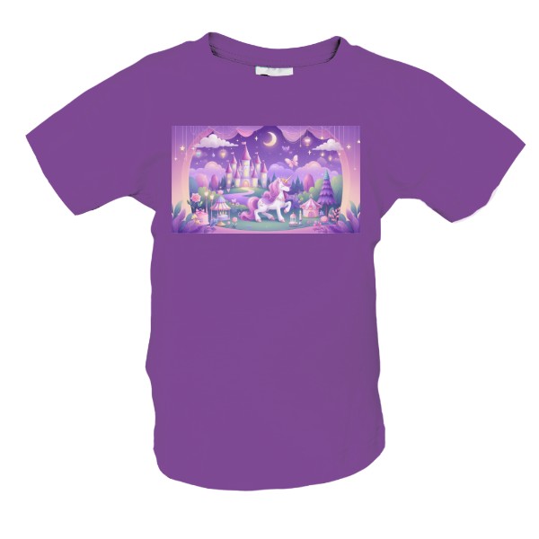 Tričko s potiskem Jednorožec zámek 