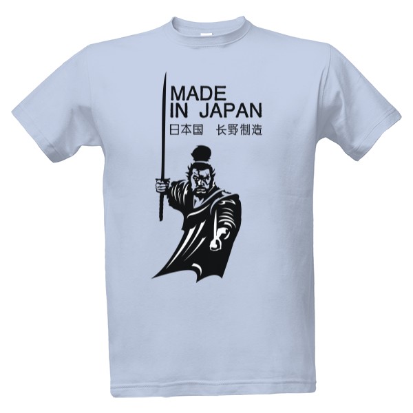 Tričko s potiskem Made in Japan s cool potiskem samuraje a nápisem
