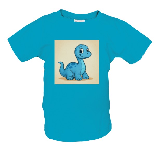 Tričko s potiskem Malý brontosaurus modrá 