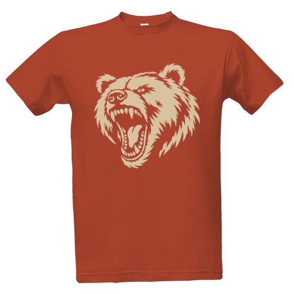 Tričko s potiskem Medvěd tribal žlutá 