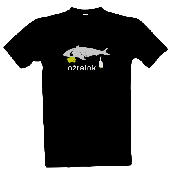 Tričko s potiskem ožralok šedý