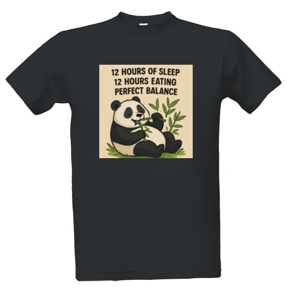 Tričko s potiskem Panda dokonalý balanc