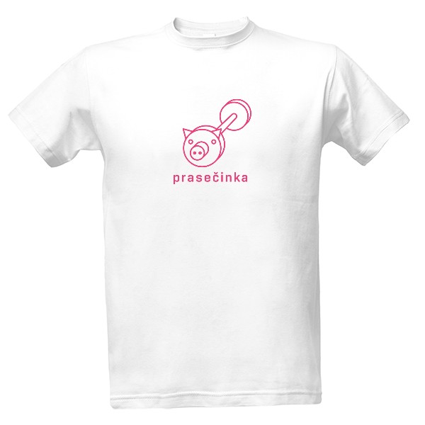 Tričko s potiskem prasečinka růžová