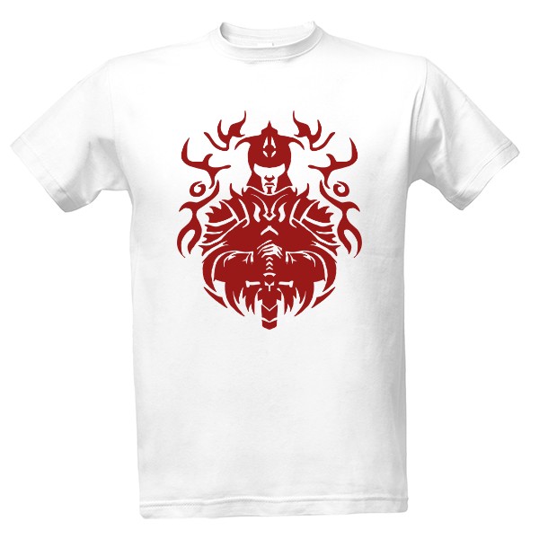 Tričko s potiskem Rytíř tribal červená 