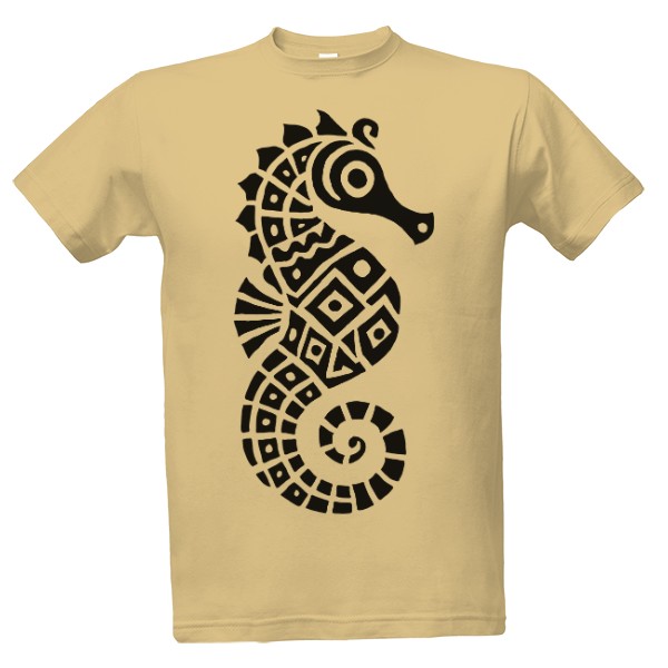 Seahorse tribal black