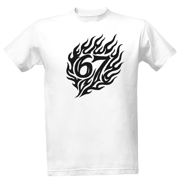 Tričko s potiskem Six seven 67 č