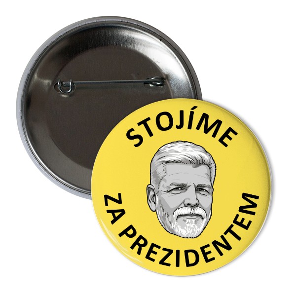 Odznáček s potiskem Stojíme za Prezidentem - Pavel Petr