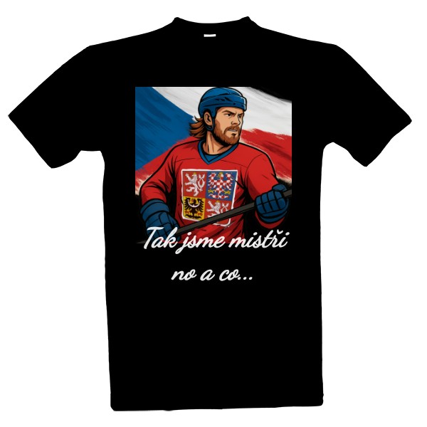 Tričko s potiskem Tak jsme mistři no a co... David pastrnak