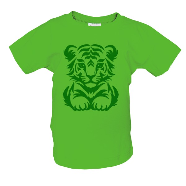 Tričko s potiskem Tygr tribal zelená 