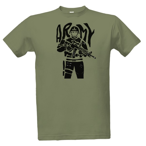 Tričko s potiskem Voják army potisk tribal army