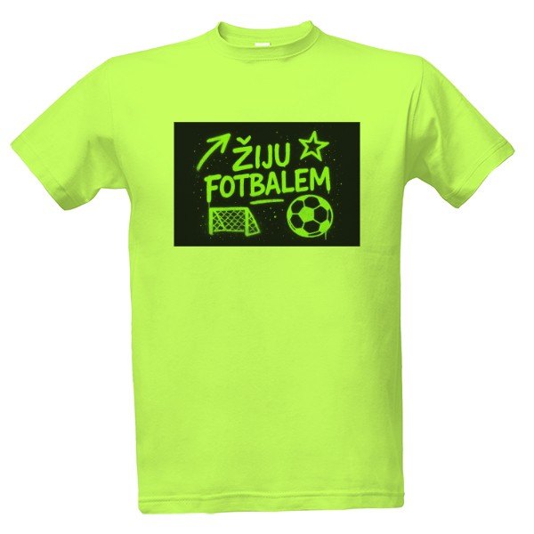 Tričko s potiskem Žiju fotbalem