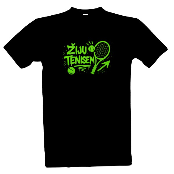 Tričko s potiskem Žiju tenisem