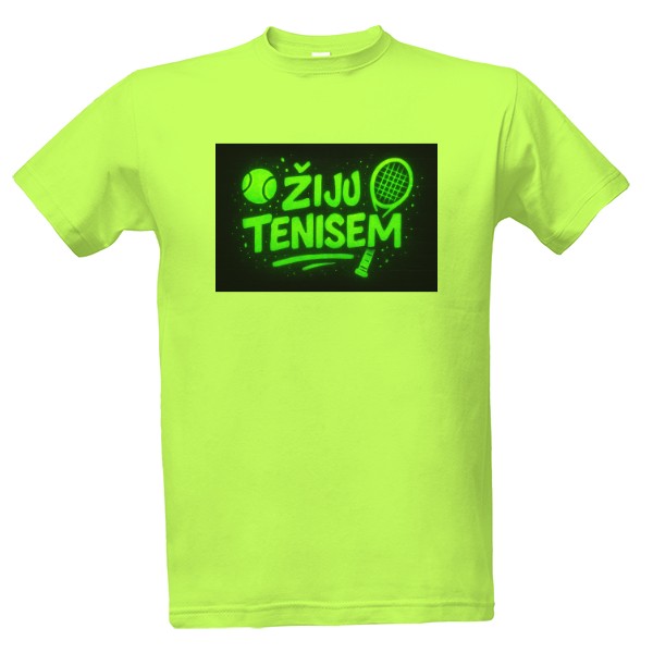 Tričko s potiskem Žiju tenisem