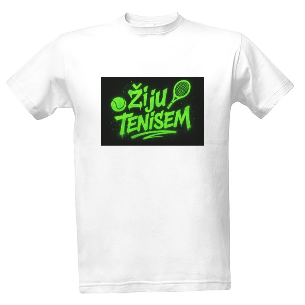 Tričko s potiskem Žiju tenisem